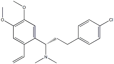 [S,(-)]-3-(p-Chlorophenyl)-1-(4,5-dimethoxy-2-vinylphenyl)-N,N-dimethyl-1-propanamine