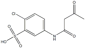 5-(アセトアセチルアミノ)-2-クロロベンゼンスルホン酸 化学構造式