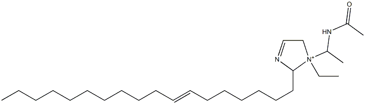 1-[1-(アセチルアミノ)エチル]-1-エチル-2-(7-オクタデセニル)-3-イミダゾリン-1-イウム 化学構造式