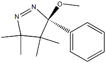 (3S)-4,5-ジヒドロ-3-フェニル-3-メトキシ-4,4,5,5-テトラメチル-3H-ピラゾール 化学構造式