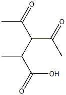 3-アセチル-2-メチル-4-オキソペンタン酸 化学構造式