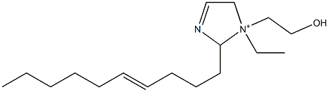 2-(4-デセニル)-1-エチル-1-(2-ヒドロキシエチル)-3-イミダゾリン-1-イウム 化学構造式