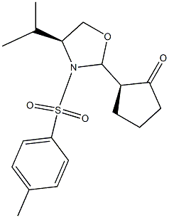 (2S)-2-[(2S,4S)-4-Isopropyl-3-(4-methylphenylsulfonyl)oxazolidin-2-yl]-1-cyclopentanone