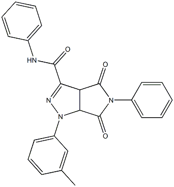 1,3a,4,5,6,6a-Hexahydro-4,6-dioxo-N-phenyl-5-(phenyl)-1-(3-methylphenyl)pyrrolo[3,4-c]pyrazole-3-carboxamide Struktur