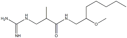 (-)-3-グアニジノ-N-(2-メトキシヘプチル)-2-メチルプロパンアミド 化学構造式