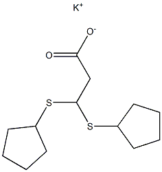 3,3-Bis(cyclopentylthio)propionic acid potassium salt