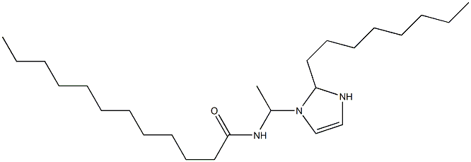 1-(1-ラウロイルアミノエチル)-2-オクチル-4-イミダゾリン 化学構造式