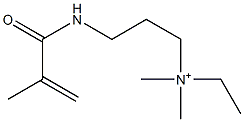N-エチル-N,N-ジメチル-3-[(2-メチル-1-オキソ-2-プロペニル)アミノ]-1-プロパンアミニウム 化学構造式