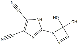 2-[(2,3-ジヒドロ-3,3-ジヒドロキシ-1,2-ジアゼト)-2-イル]-1H-イミダゾール-4,5-ジカルボニトリル 化学構造式