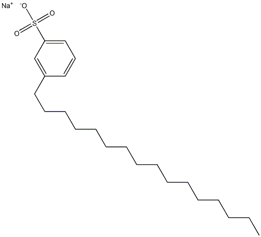 3-Hexadecylbenzenesulfonic acid sodium salt Structure