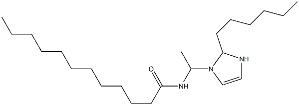 1-(1-ラウロイルアミノエチル)-2-ヘキシル-4-イミダゾリン 化学構造式