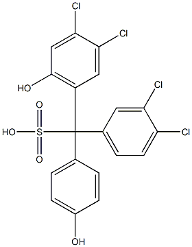 (3,4-Dichlorophenyl)(3,4-dichloro-6-hydroxyphenyl)(4-hydroxyphenyl)methanesulfonic acid Structure