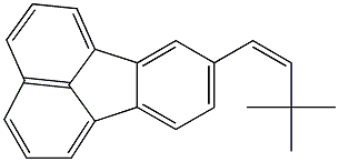 8-[(Z)-3,3-ジメチル-1-ブテニル]フルオランテン 化学構造式