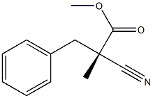 (S)-2-メチル-2-シアノ-3-フェニルプロパン酸メチル 化学構造式