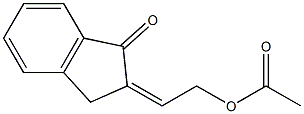 2-[(Z)-2-アセチルオキシエチリデン]インダン-1-オン 化学構造式