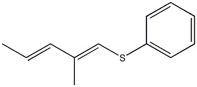 (3E)-1-(フェニルチオ)-2-メチル-1,3-ペンタジエン 化学構造式