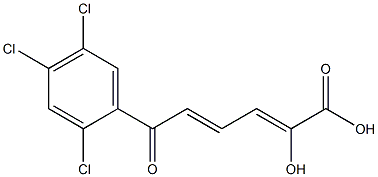 (2Z,4E)-2-ヒドロキシ-6-(2,4,5-トリクロロフェニル)-6-オキソ-2,4-ヘキサジエン酸 化学構造式