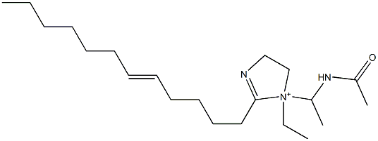 1-[1-(アセチルアミノ)エチル]-2-(5-ドデセニル)-1-エチル-2-イミダゾリン-1-イウム 化学構造式