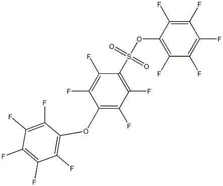 4-(ペンタフルオロフェノキシ)-2,3,5,6-テトラフルオロベンゼンスルホン酸ペンタフルオロフェニル 化学構造式