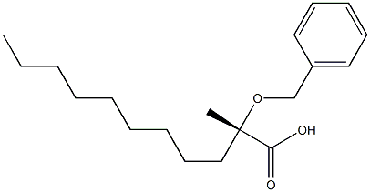 (2S)-2-ベンジルオキシ-2-メチルウンデカン酸 化学構造式