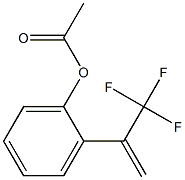 酢酸2-(1-トリフルオロメチルエテニル)フェニル 化学構造式