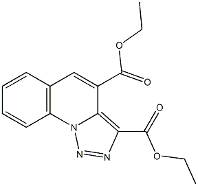 [1,2,3]トリアゾロ[1,5-a]キノリン-3,4-ジカルボン酸ジエチル 化学構造式