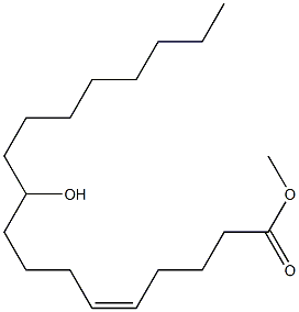 (Z)-10-ヒドロキシ-5-オクタデセン酸メチル 化学構造式