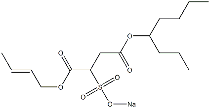 2-(Sodiosulfo)succinic acid 4-octyl 1-(2-butenyl) ester