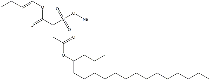 2-(Sodiosulfo)succinic acid 4-octadecyl 1-(1-butenyl) ester Structure
