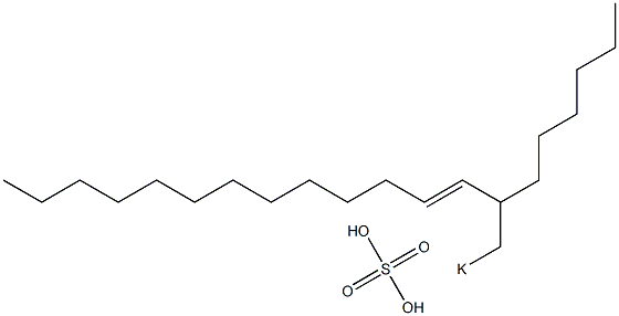 Sulfuric acid 2-hexyl-3-pentadecenyl=potassium ester salt