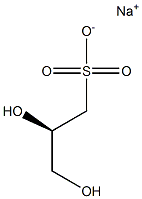 (R)-2,3-ジヒドロキシ-1-プロパンスルホン酸ナトリウム 化学構造式