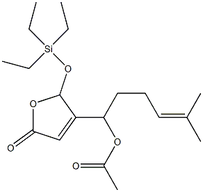 Acetic acid 1-[[2,5-dihydro-5-oxo-2-(triethylsiloxy)furan]-3-yl]-5-methyl-4-hexenyl ester