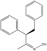 [R,(-)]-3,4-ジフェニル-2-ブタノンオキシム 化学構造式