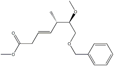 (5S,6R,3E)-7-(Benzyloxy)-6-methoxy-5-methyl-3-heptenoic acid methyl ester Structure