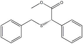 [S,(+)]-(ベンジルチオ)フェニル酢酸メチル 化学構造式