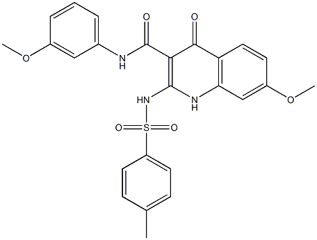 1,4-Dihydro-7-methoxy-N-(3-methoxyphenyl)-2-(4-methylphenylsulfonylamino)-4-oxoquinoline-3-carboxamide