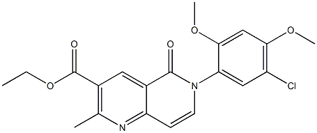 6-(2,4-Dimethoxy-5-chlorophenyl)-2-methyl-5-oxo-5,6-dihydro-1,6-naphthyridine-3-carboxylic acid ethyl ester Structure