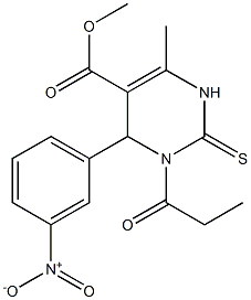 1,2,3,4-Tetrahydro-6-methyl-2-thioxo-4-(3-nitrophenyl)-3-propionylpyrimidine-5-carboxylic acid methyl ester