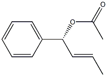 (-)-酢酸(R,E)-1-フェニル-2-ブテニル 化学構造式
