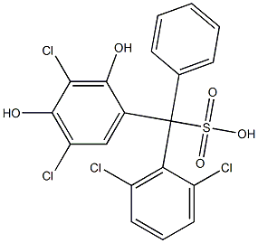 (2,6-Dichlorophenyl)(3,5-dichloro-2,4-dihydroxyphenyl)phenylmethanesulfonic acid