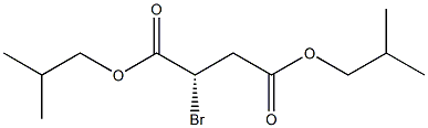 [S,(-)]-ブロモこはく酸ジ(2-メチルプロピル) 化学構造式