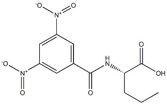 N-(3,5-ジニトロベンゾイル)-L-ノルバリン 化学構造式