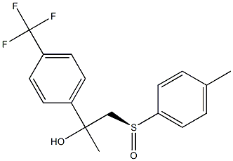 (S)-1-Methyl-1-(4-trifluoromethylphenyl)-2-(4-methylphenylsulfinyl)ethanol Structure