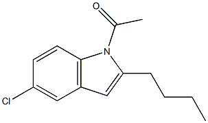 1-アセチル-5-クロロ-2-ブチル-1H-インドール 化学構造式