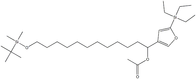 Acetic acid 1-[5-(triethylsilyl)-3-furyl]-12-(tert-butyldimethylsiloxy)dodecyl ester