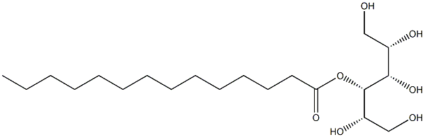 L-マンニトール4-テトラデカノアート 化学構造式