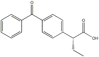 (R)-2-(4-ベンゾイルフェニル)ブタン酸 化学構造式