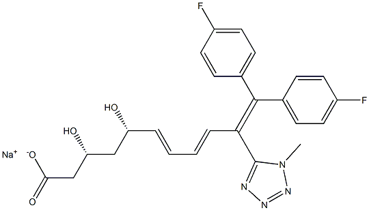 (3R,5S,6E,8E)-11,11-Bis(4-fluorophenyl)-3,5-dihydroxy-10-(1-methyl-1H-tetrazol-5-yl)-6,8,10-undecatrienoic acid sodium salt