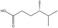 [S,(-)]-4,5-ジメチルヘキサン酸 化学構造式