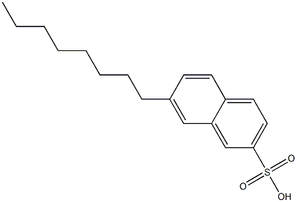 7-オクチル-2-ナフタレンスルホン酸 化学構造式